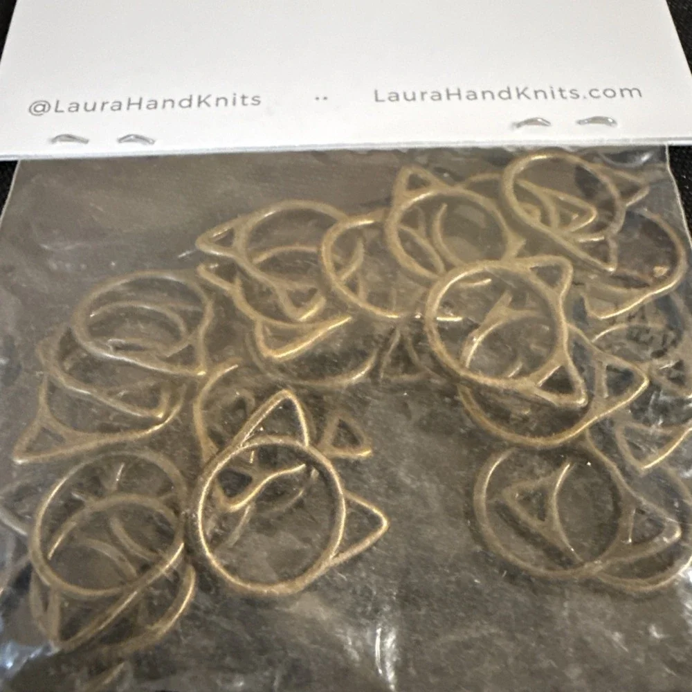 Laura Hand Knits Premium Stitch Markers NIB Medium Bronze 25‎